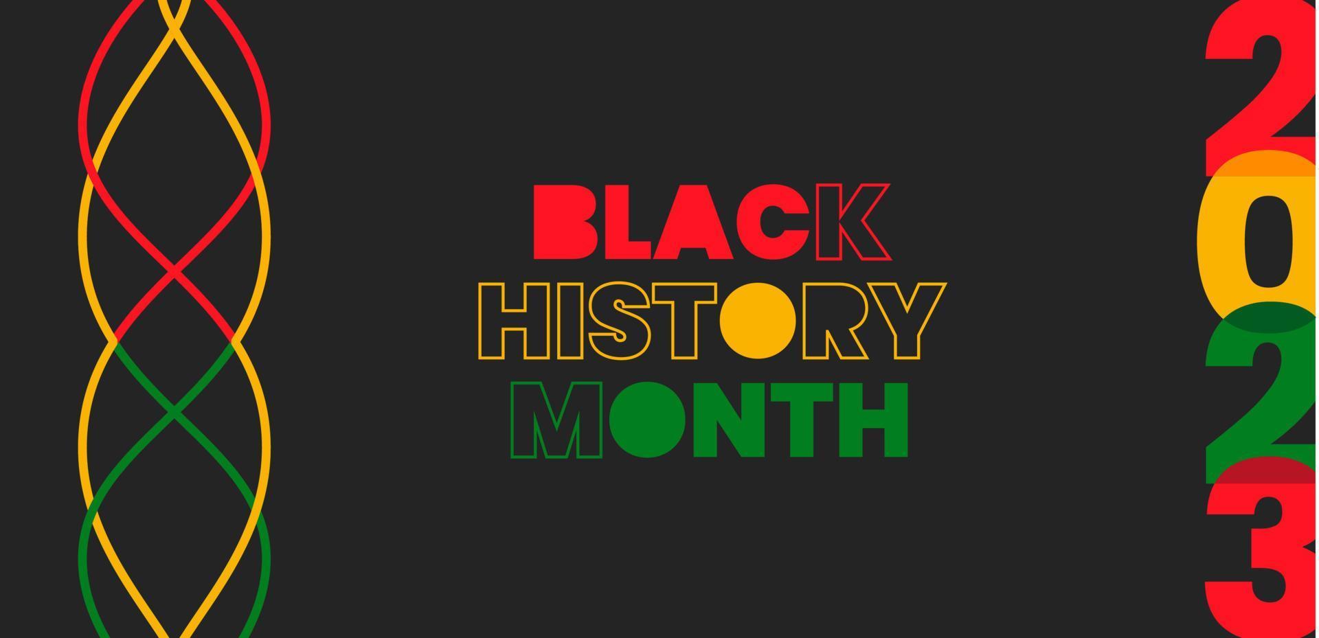 black history month background. African American History or Black History Month. Celebrated annually in February in the USA and Canada. black history month 2023 vector