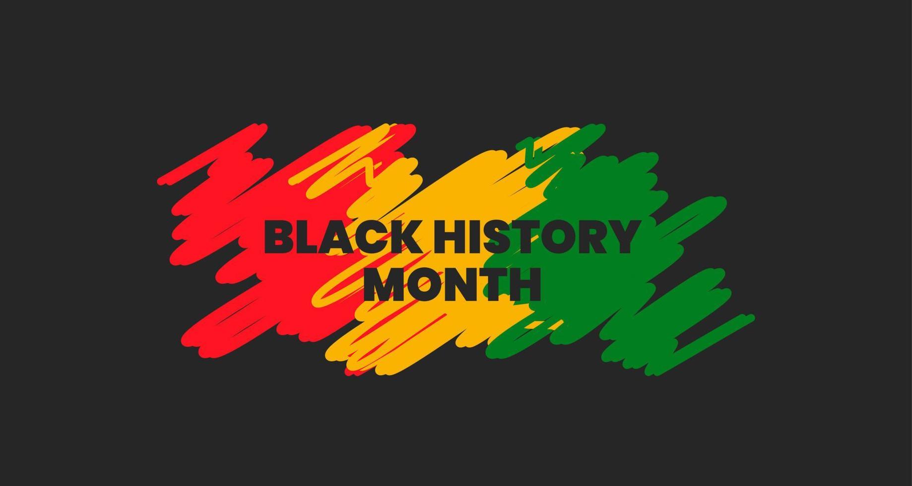 fondo del mes de la historia negra. historia afroamericana o mes de la historia negra. se celebra anualmente en febrero en estados unidos y canadá. mes de la historia negra 2023 vector