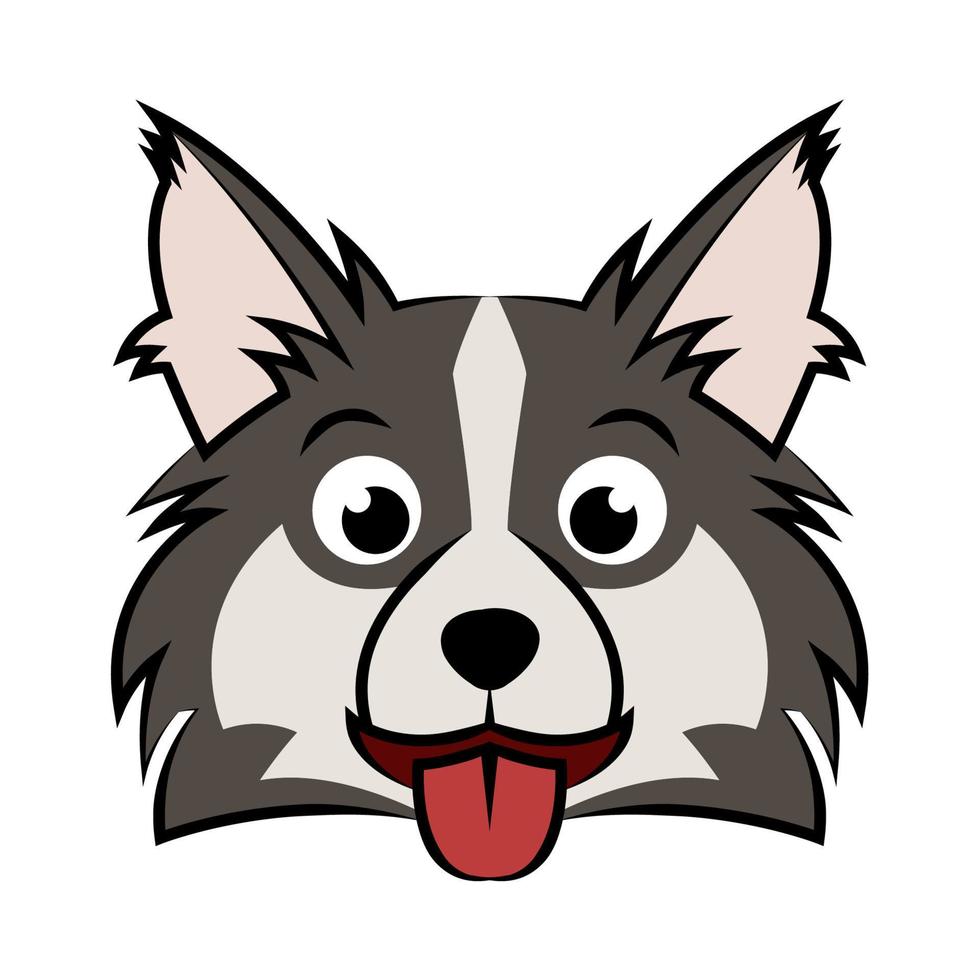 color image of puppy dog head. Good use for symbol, mascot, icon, avatar, tattoo, T Shirt design, logo or any design vector