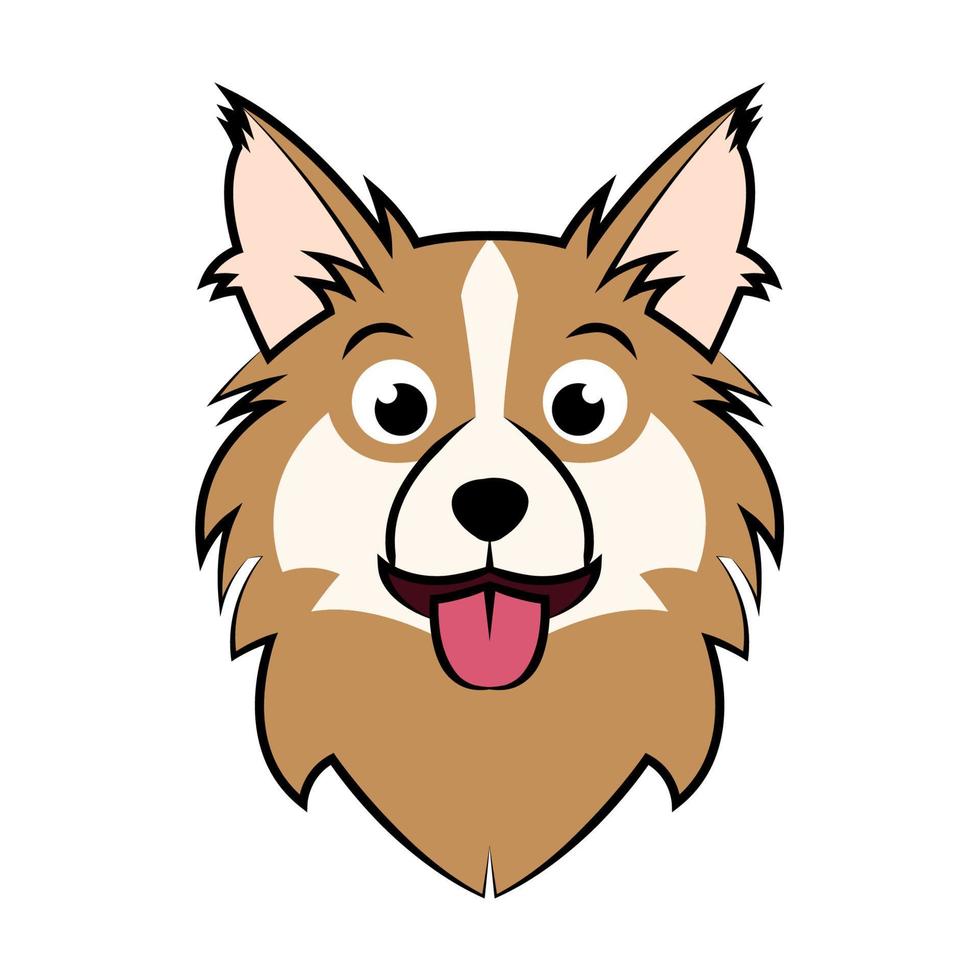 color image of puppy dog head. Good use for symbol, mascot, icon, avatar, tattoo, T Shirt design, logo or any design vector