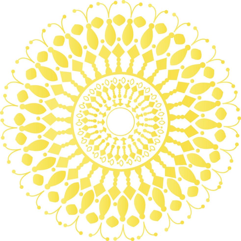 Editable Free Golden Mandala Vector Design Template, Mandala Design Artwork