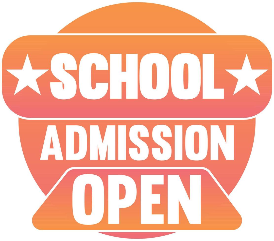 School Admission Open Vector Tag Design Template