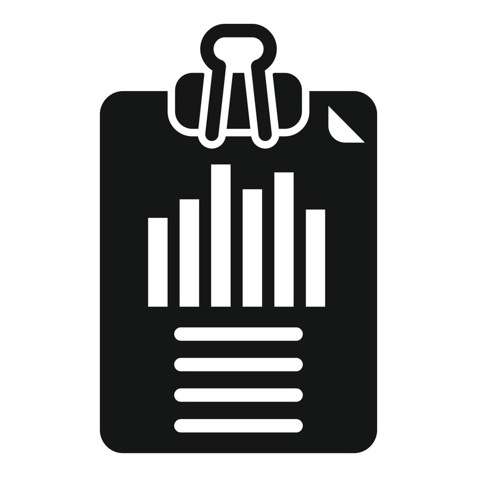 vector simple del icono del gráfico del portapapeles. página de finanzas