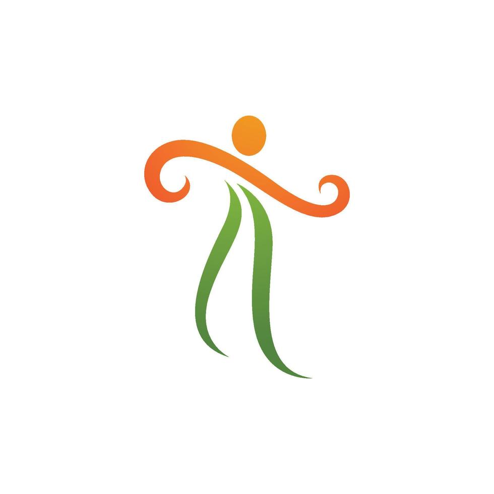 Human character logo sign vector