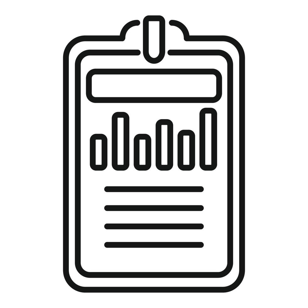 vector de esquema de icono de informe moderno. mercado de archivos