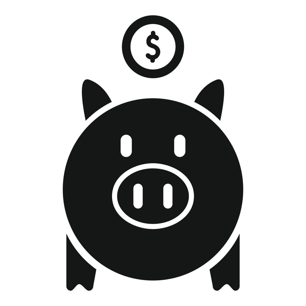 Digital piggy bank icon simple vector. Finance payment vector