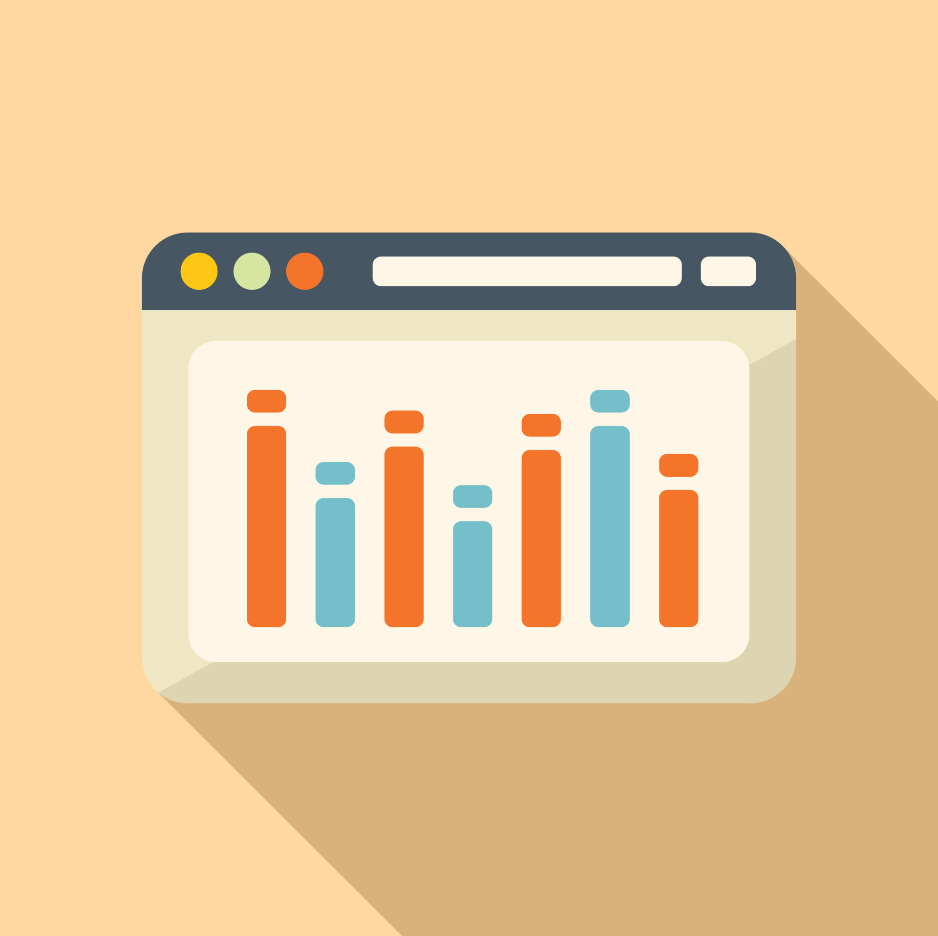 Web page report icon flat vector. Paper data 15160326 Vector Art at ...