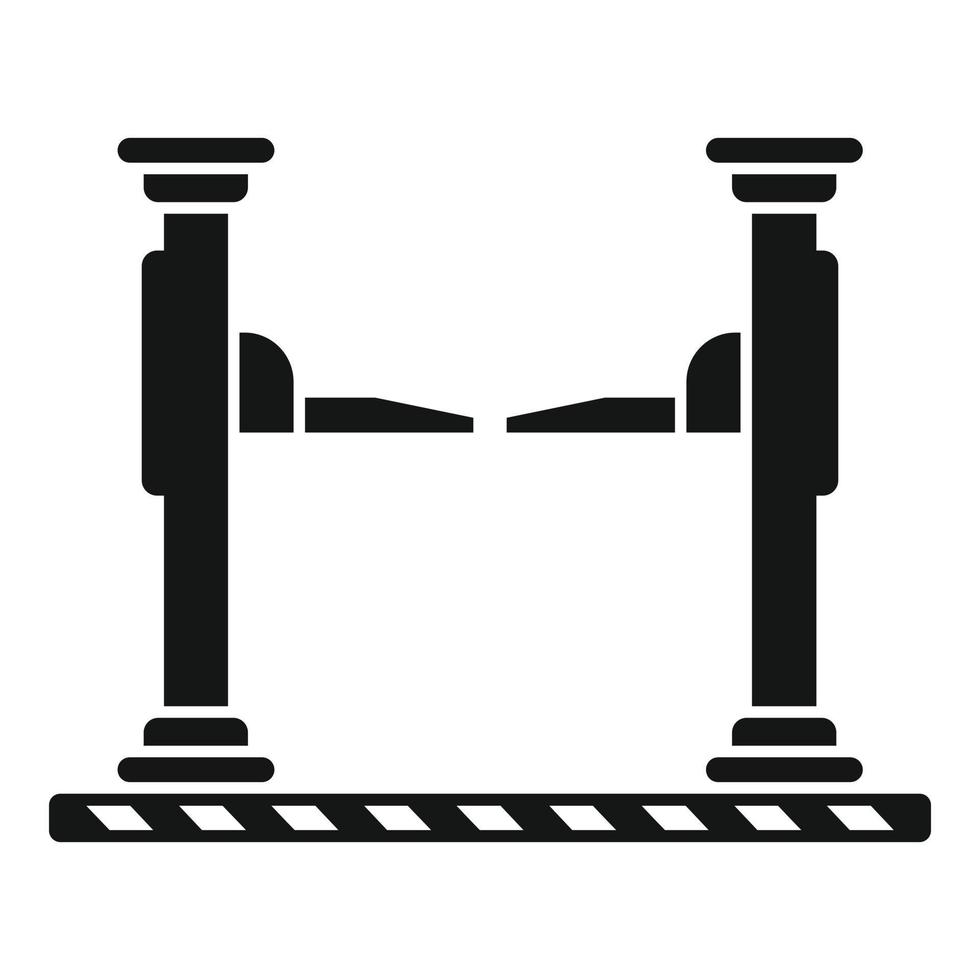 Vehicle lift icon simple vector. Auto garage vector