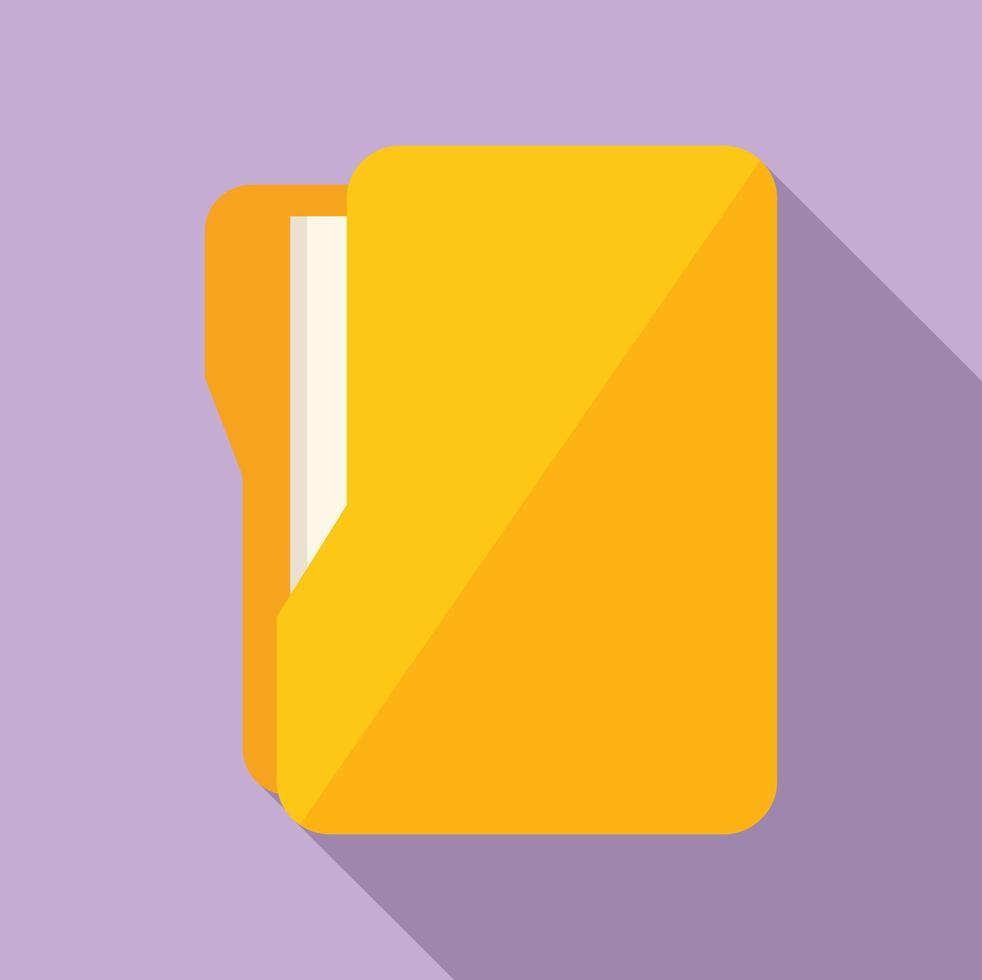 Folder data icon flat vector. Business document vector