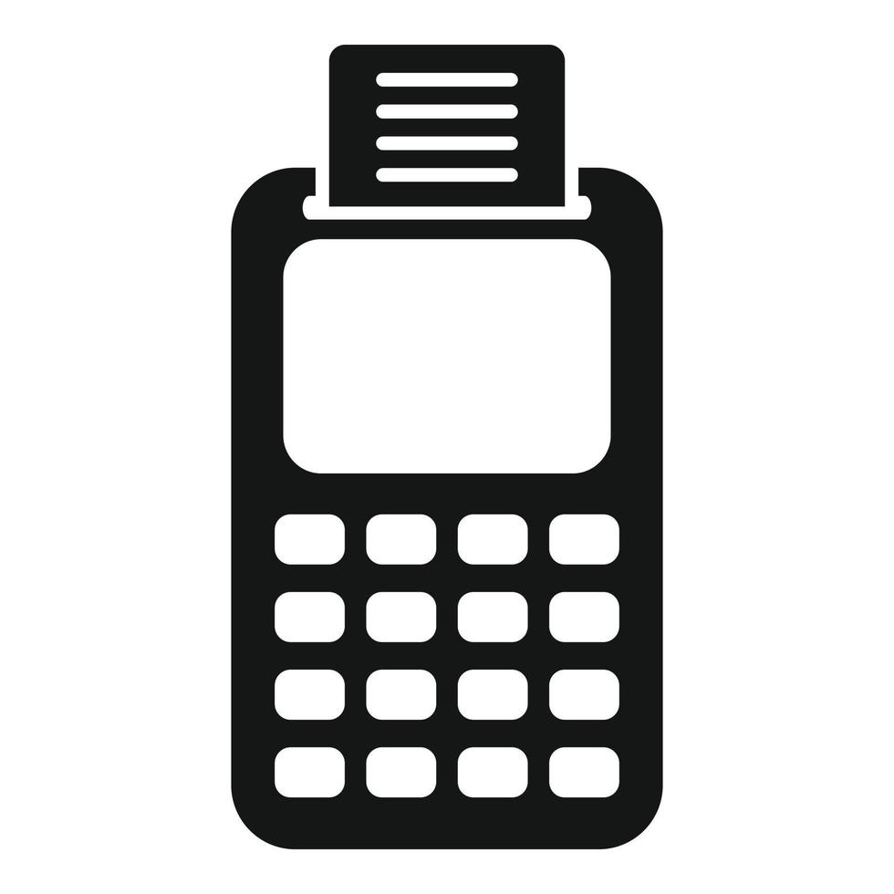 Pos terminal icon simple vector. Finance payment vector