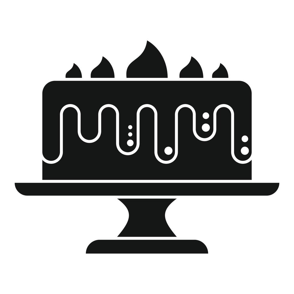 Cake chocolate icon simple vector. Delicious slice vector