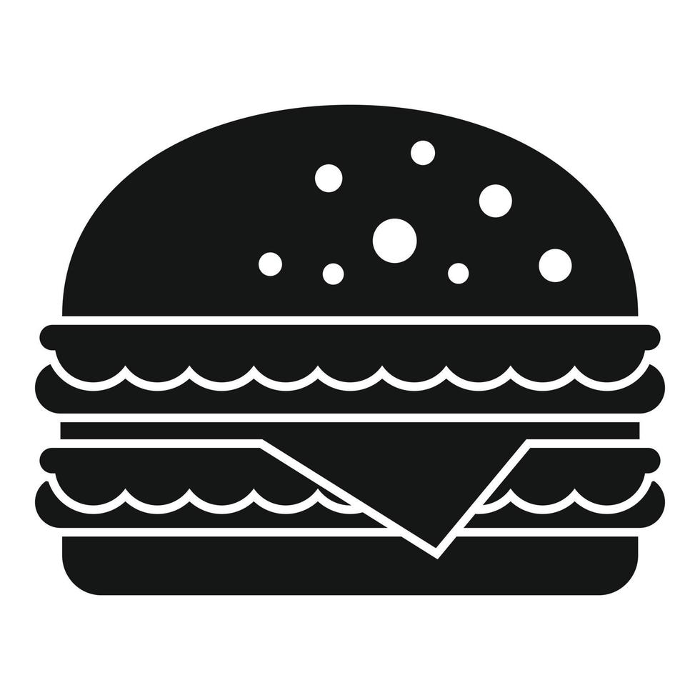 Burger icon simple vector. Bun sandwich vector