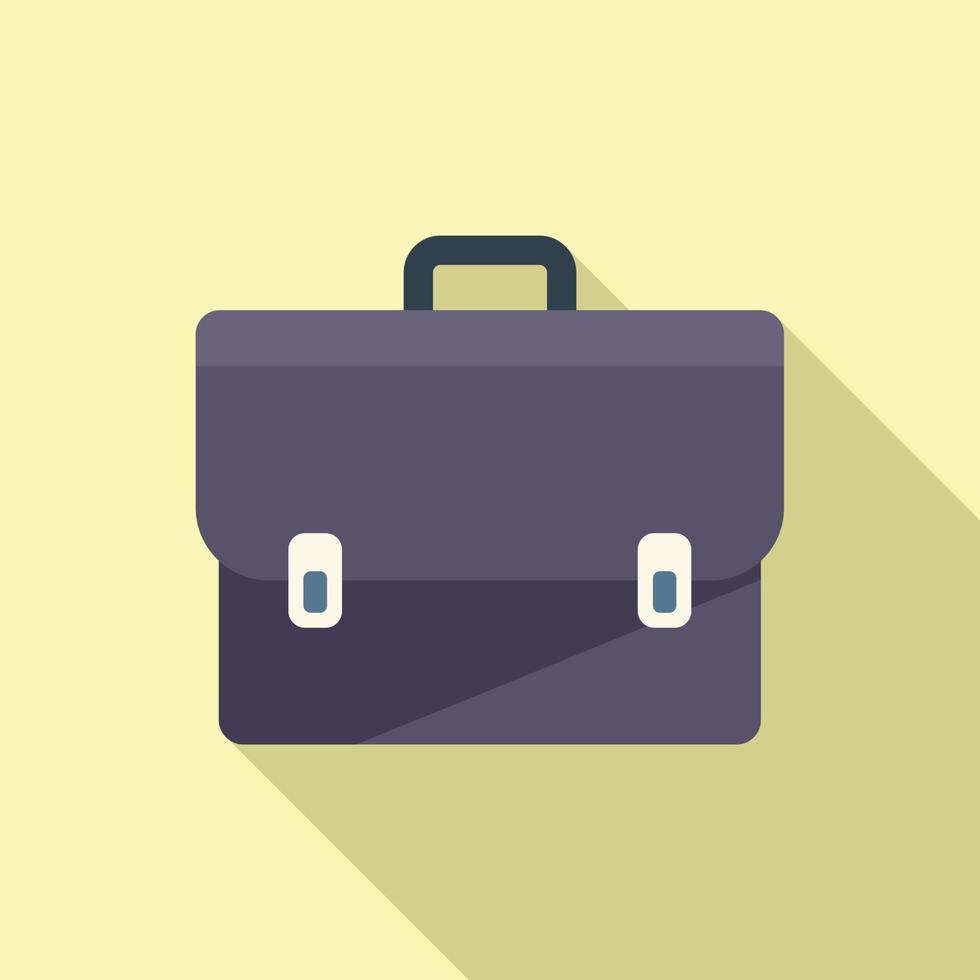 Bank briefcase icon flat vector. Finance service vector