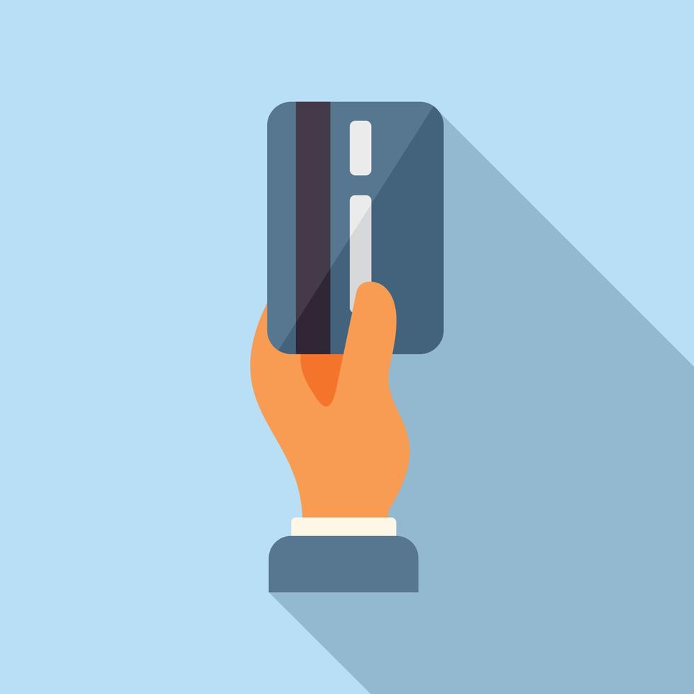 Bank card icon flat vector. Payment service vector