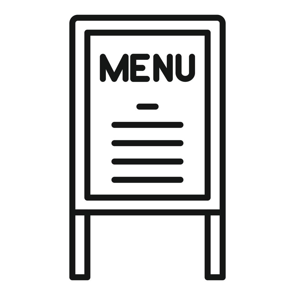 Street menu restaurant icon outline vector. Food cafe vector