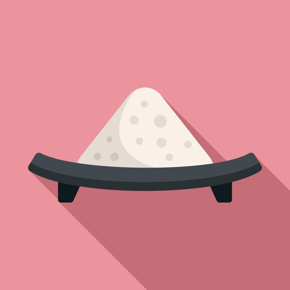 Feta cheese icon flat vector. Freek soft vector