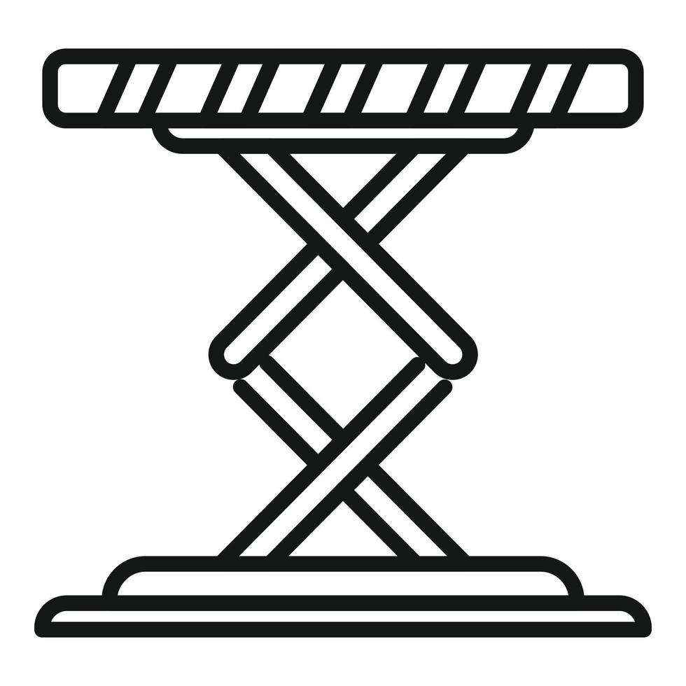 Shop car lift icon outline vector. Auto garage vector