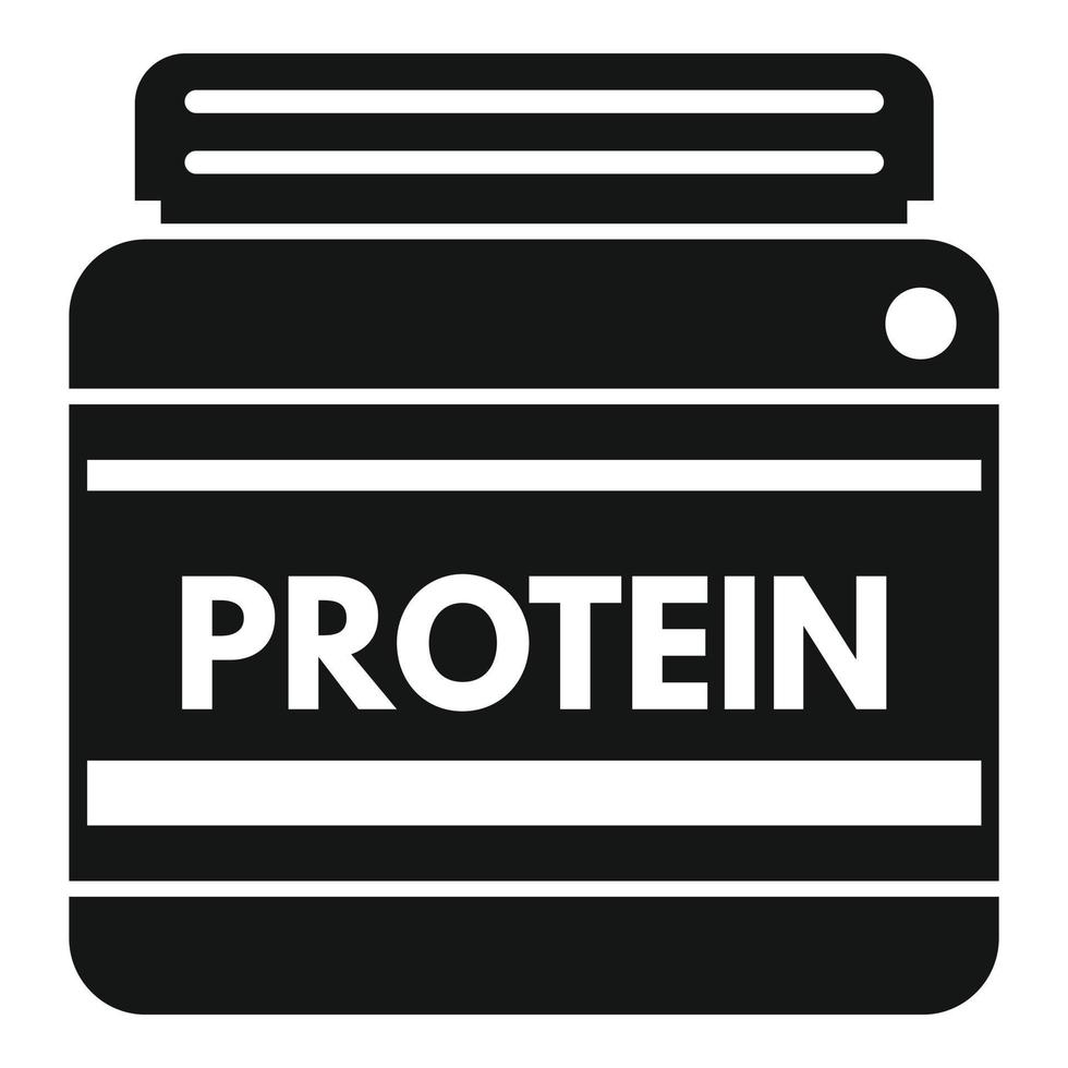 vector simple de icono de comida de gimnasio masivo. suplemento proteico