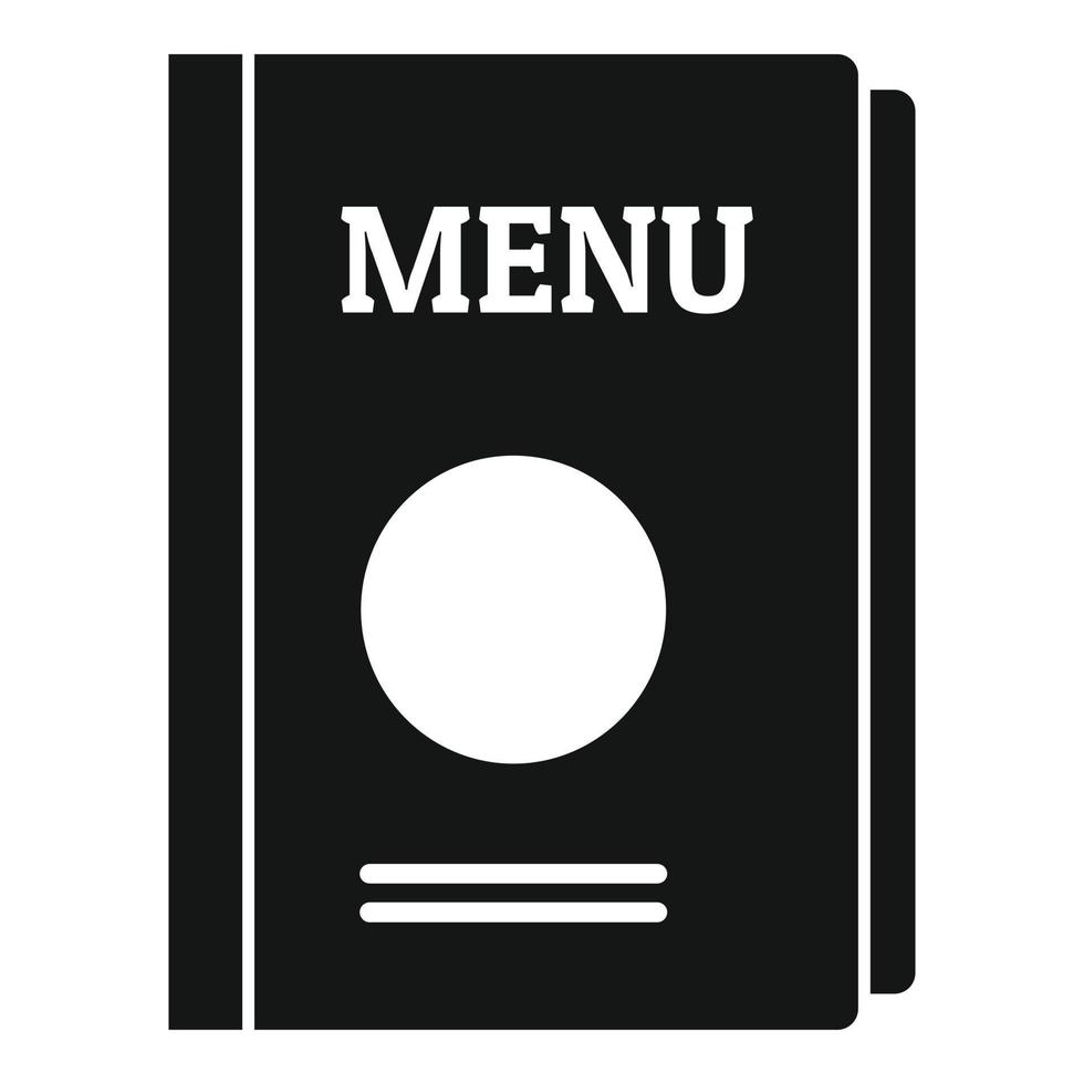 Menu book icon simple vector. Cafe dinner vector