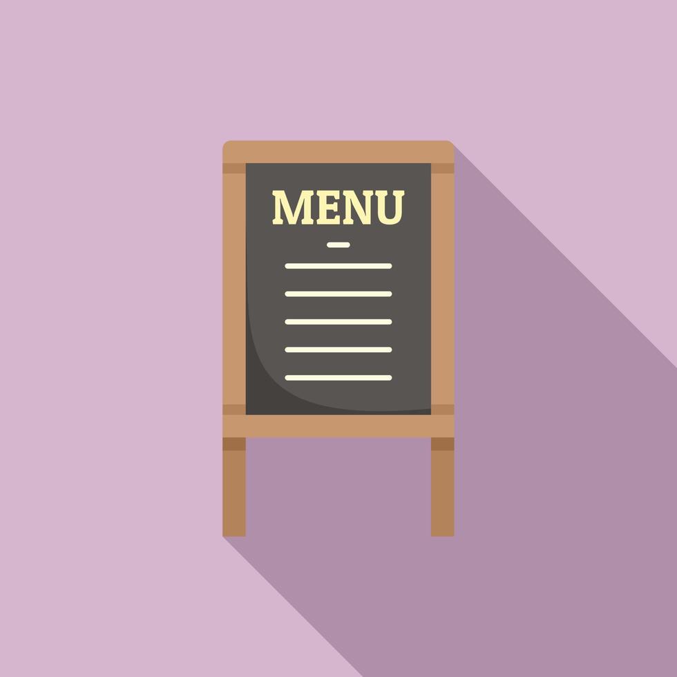 Street menu restaurant icon flat vector. Food cafe vector