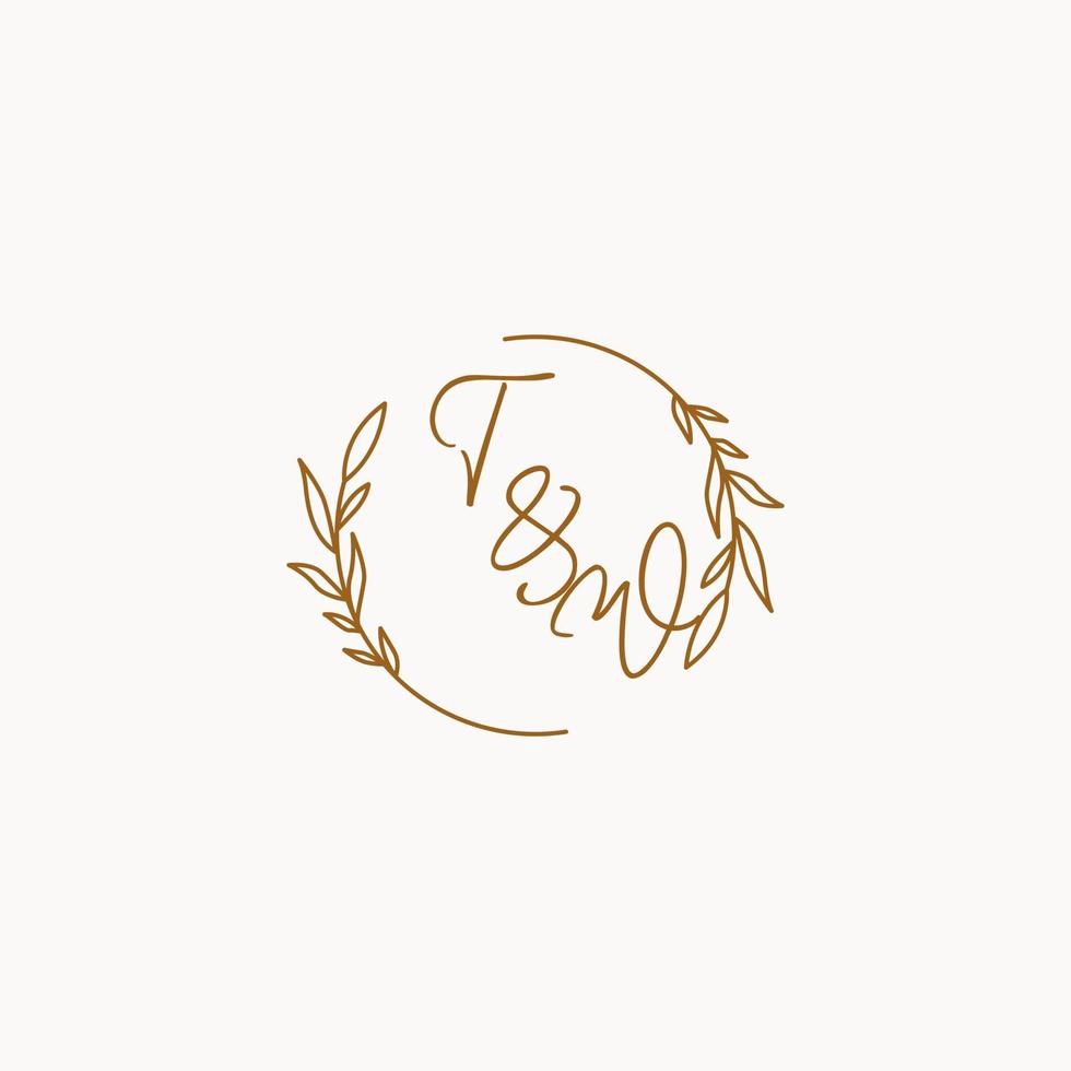 TW wedding initials logo design vector