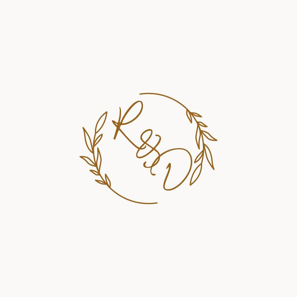 RD wedding initials logo design vector