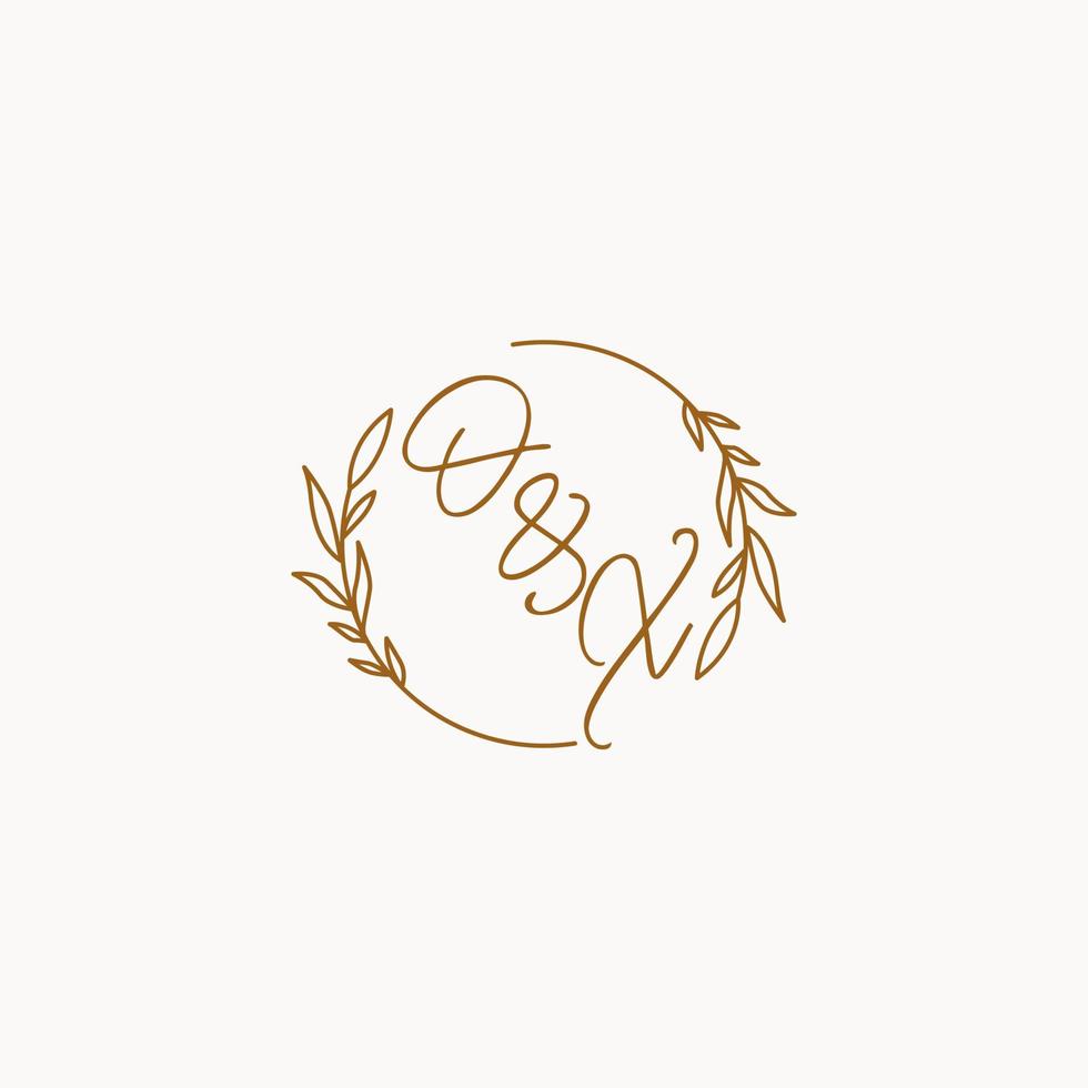 OX wedding initials logo design vector