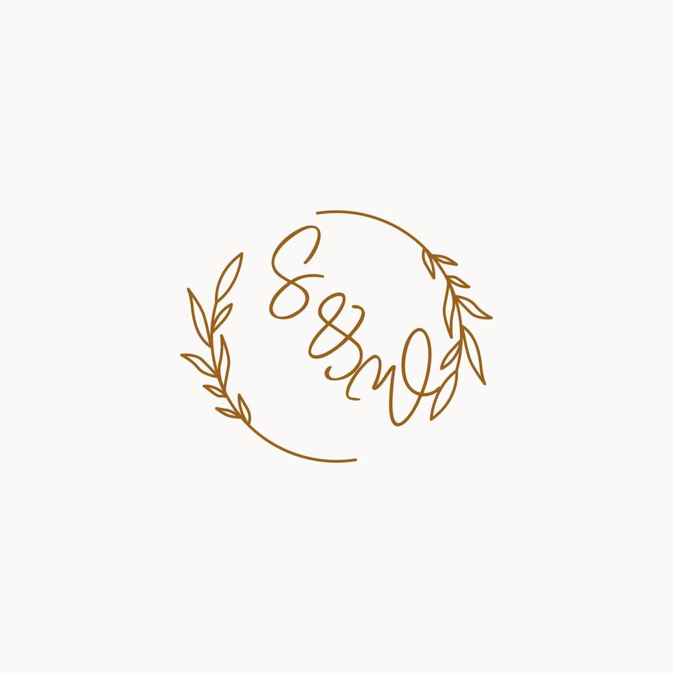 SW wedding initials logo design vector