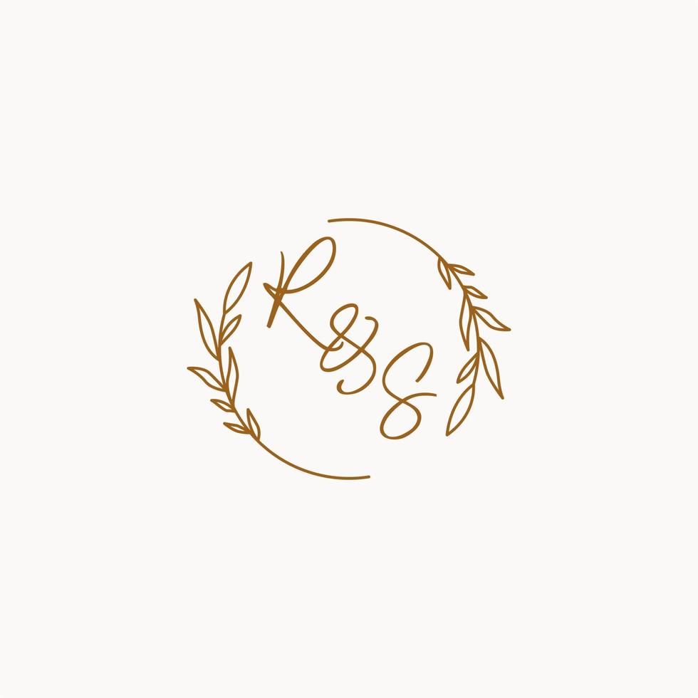 RS wedding initials logo design vector