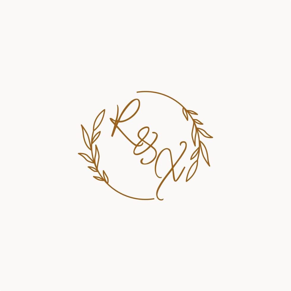 RX wedding initials logo design vector
