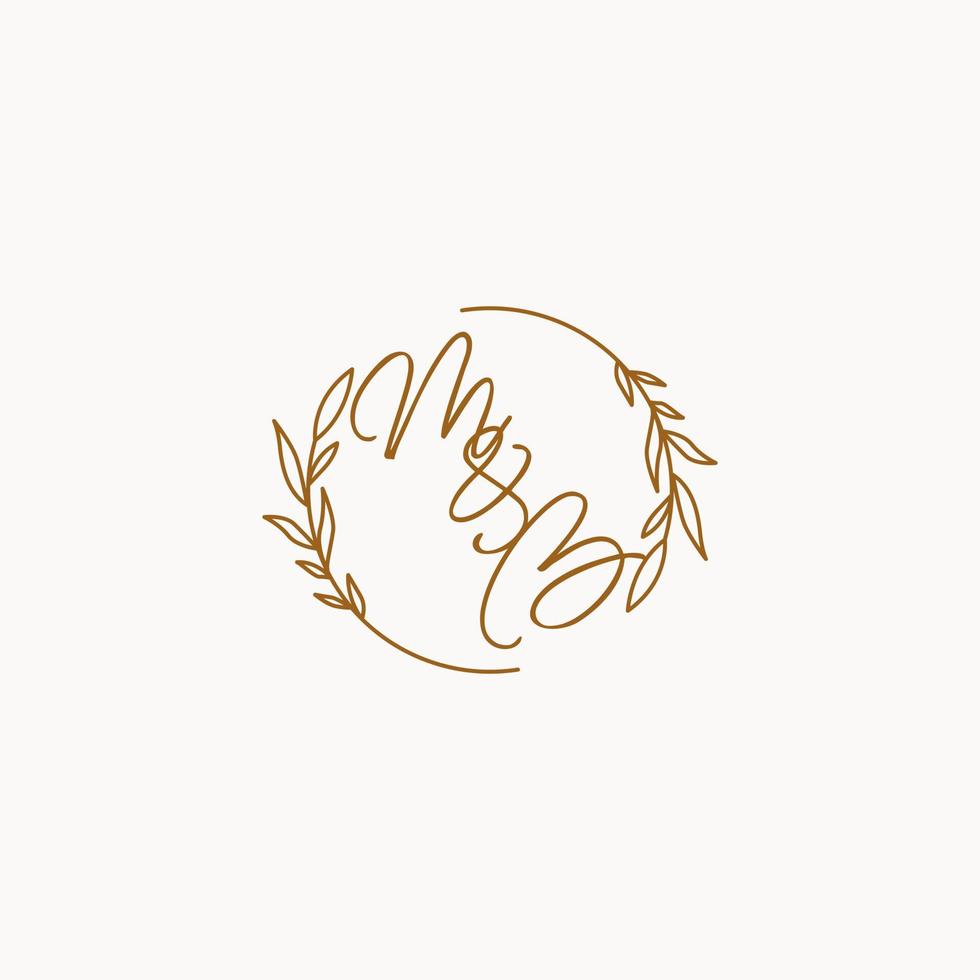 MB wedding initials logo design vector