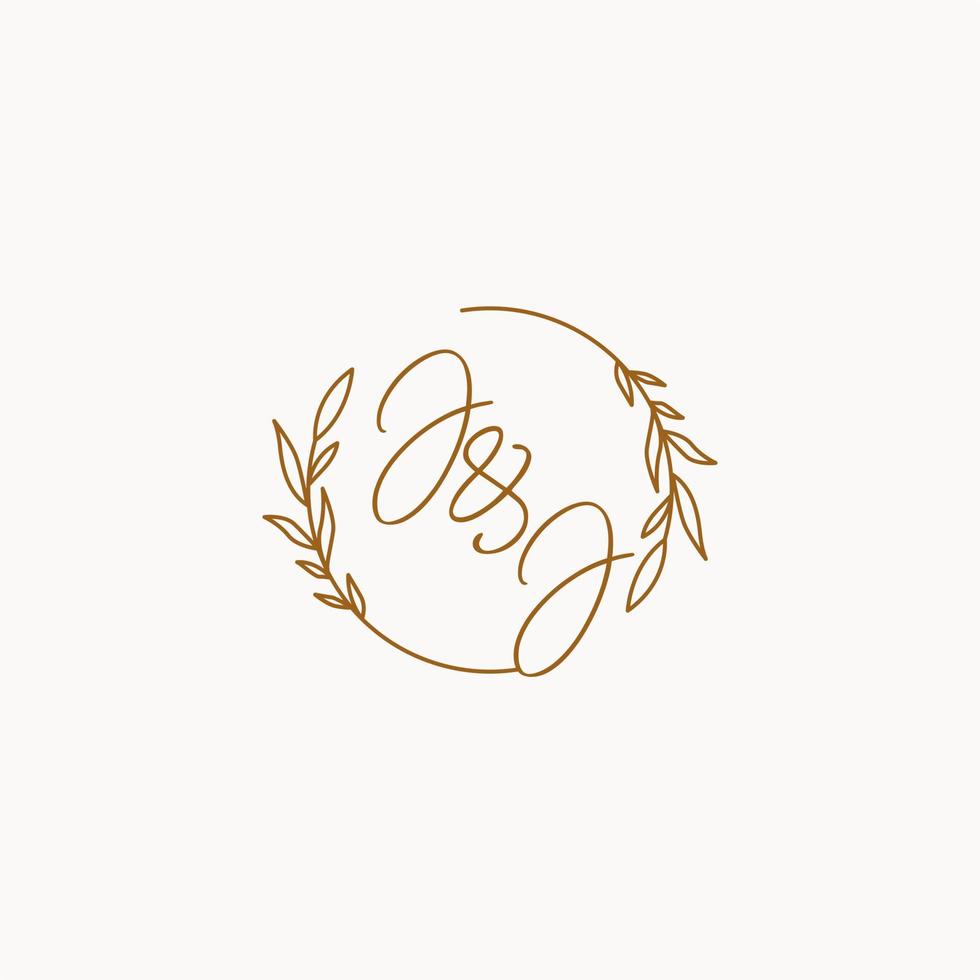 JJ wedding initials logo design vector