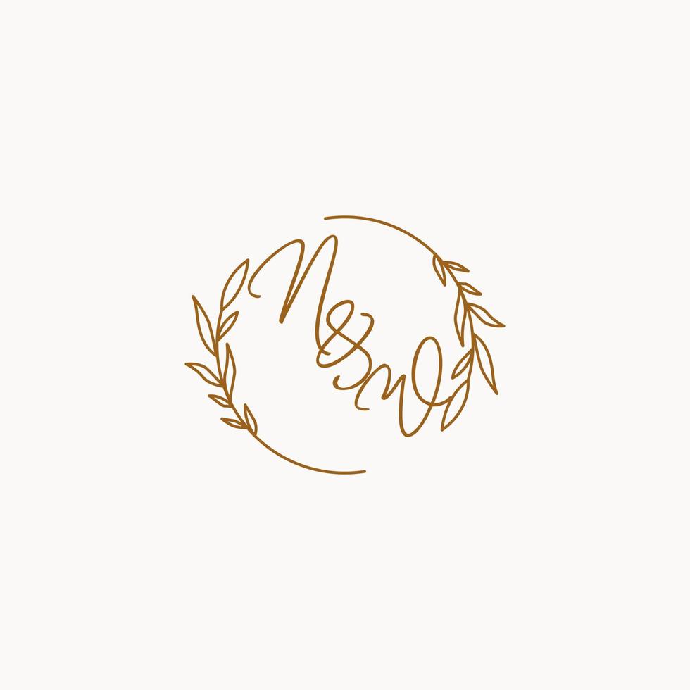 NW wedding initials logo design vector