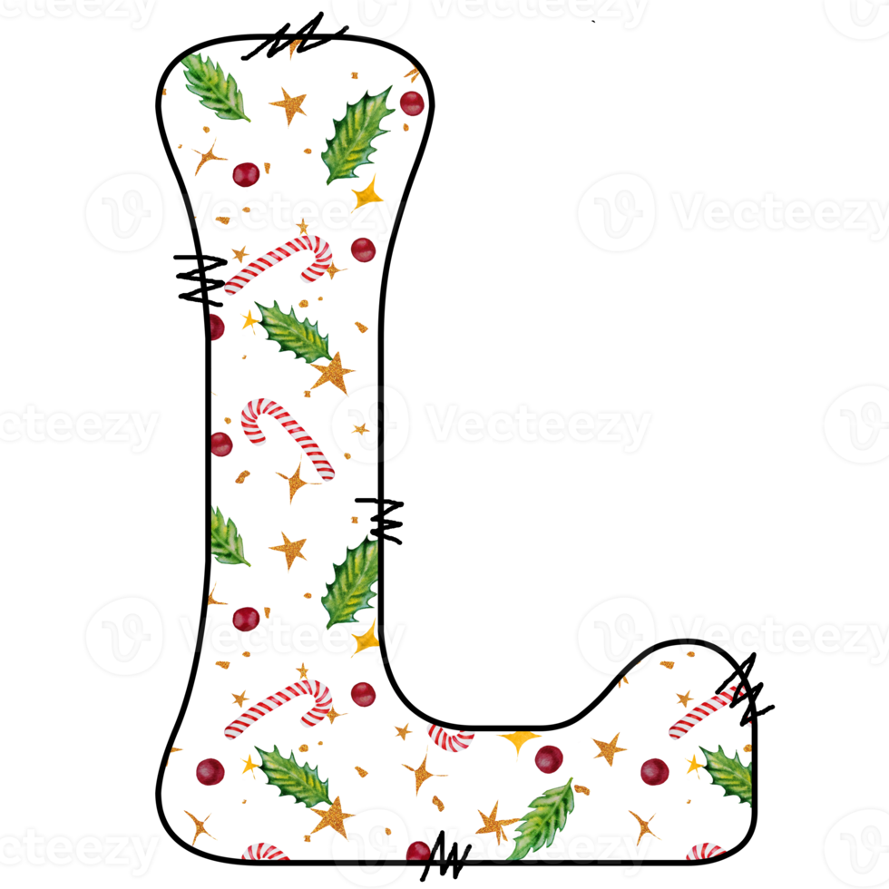 christmas alphabet design png