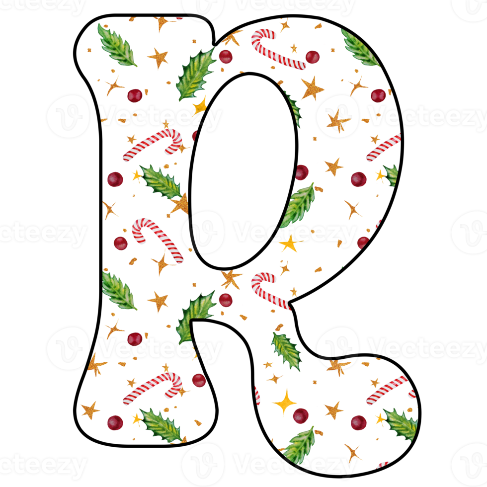 christmas alphabet design png