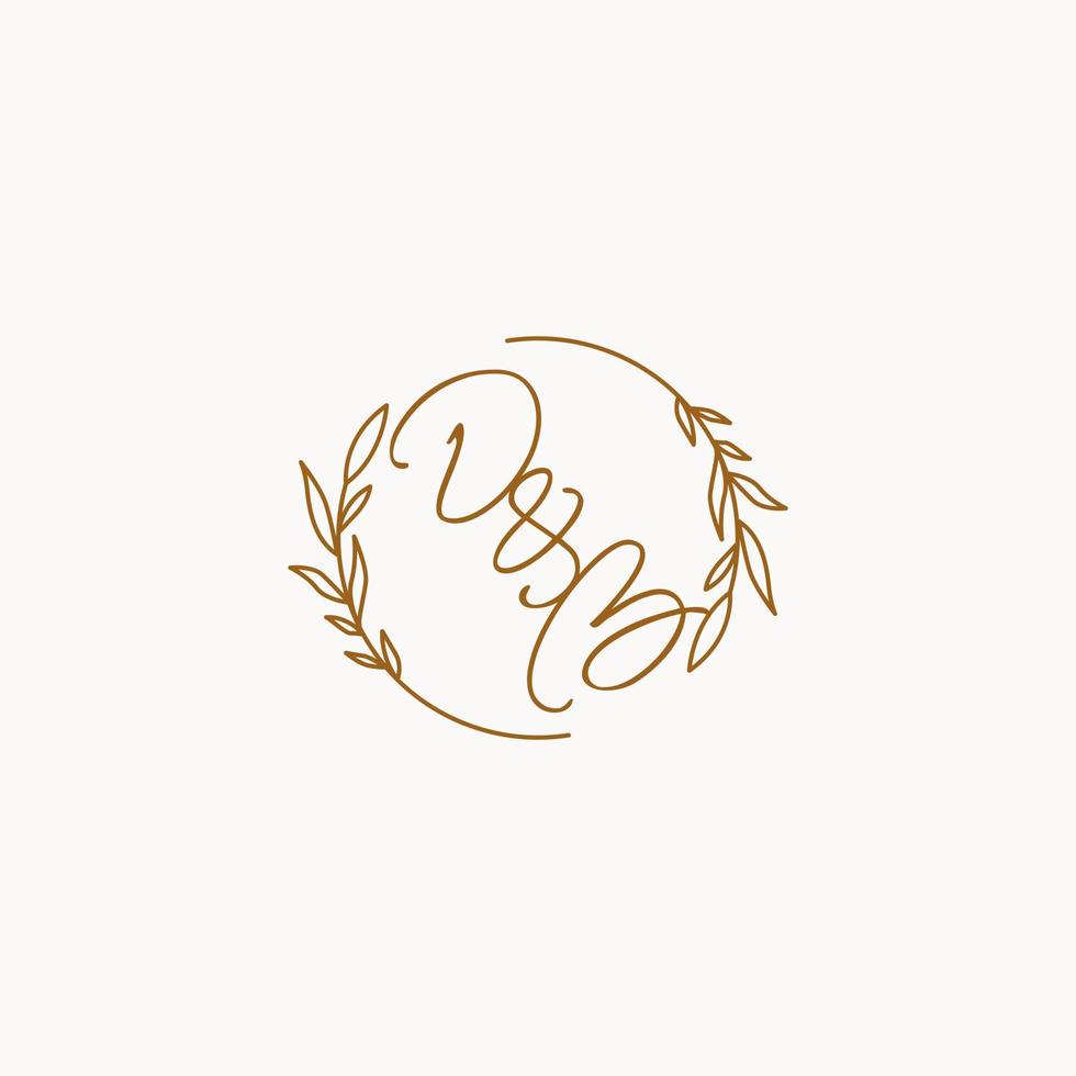 DB wedding initials logo design vector