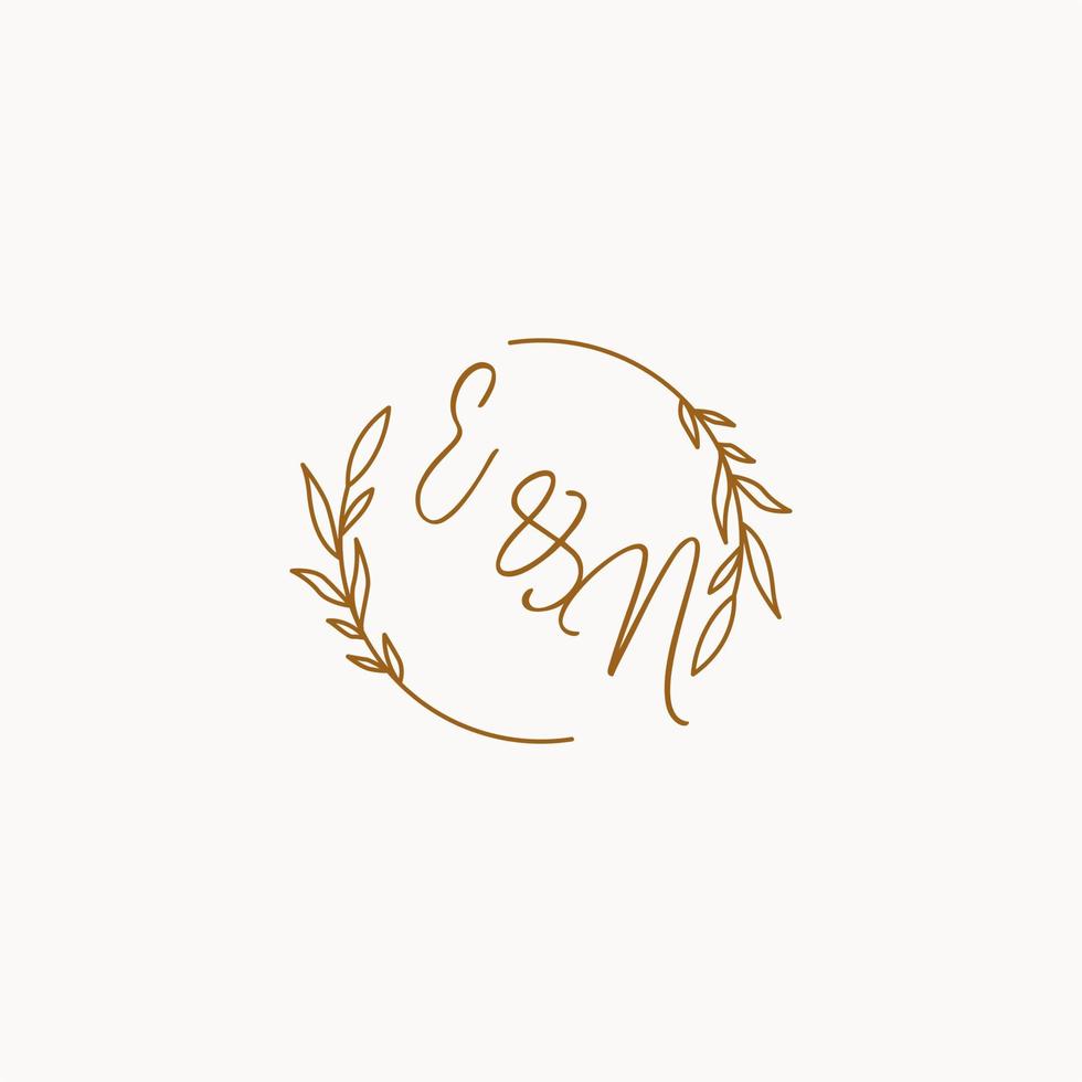 EN wedding initials logo design vector