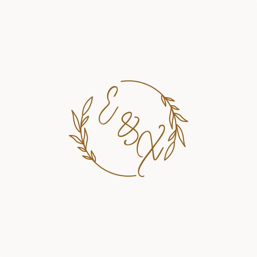 EX wedding initials logo design vector