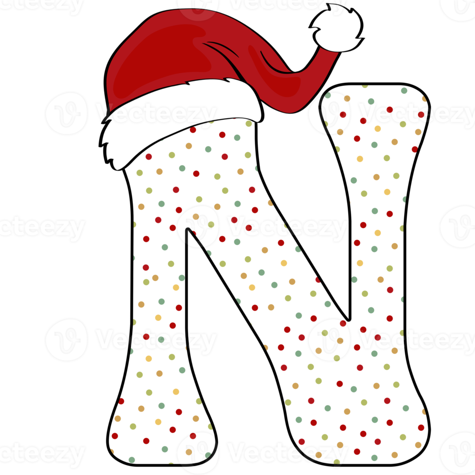 Natale alfabeto design png