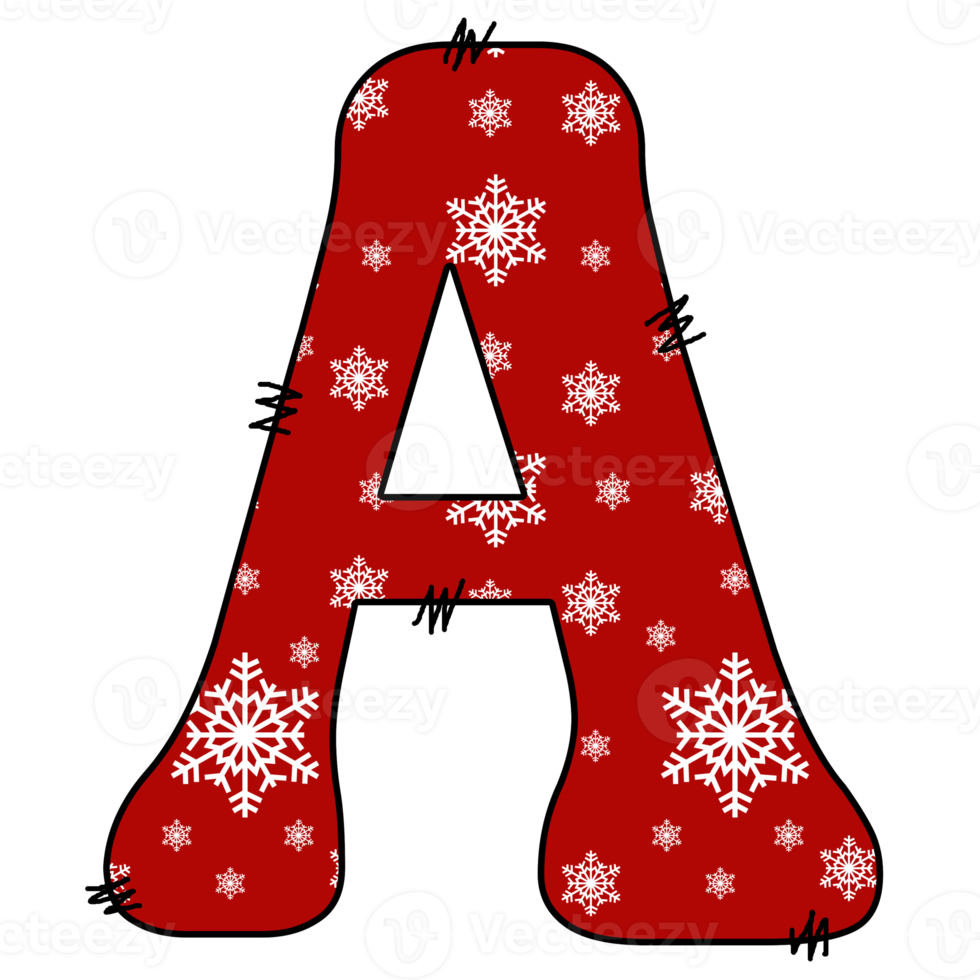 christmas alphabet design png