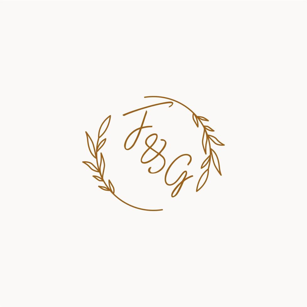 FG wedding initials logo design vector