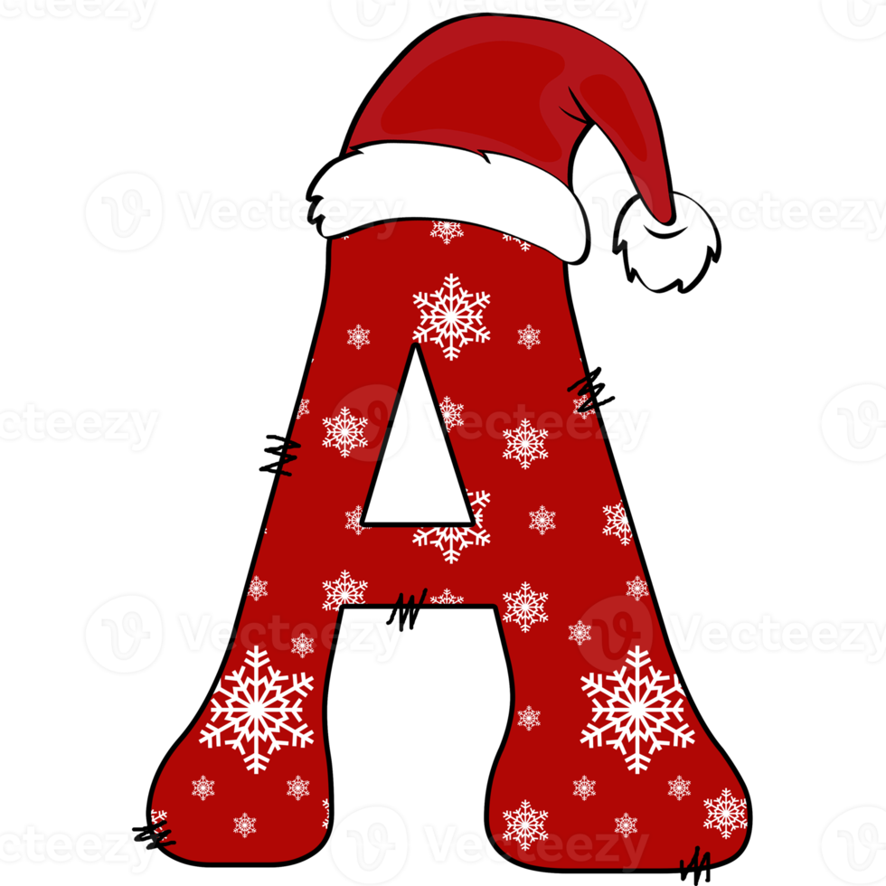 christmas alphabet design png