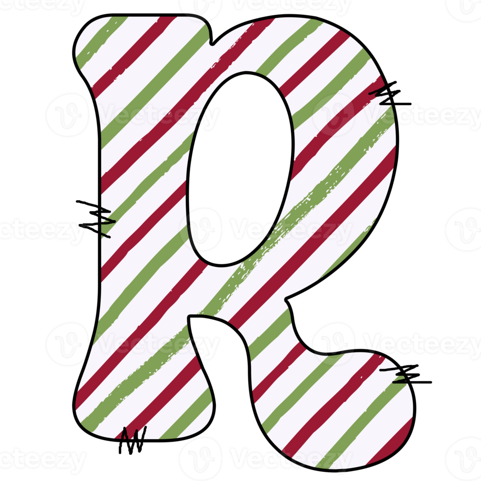 Christmas alphabet design png