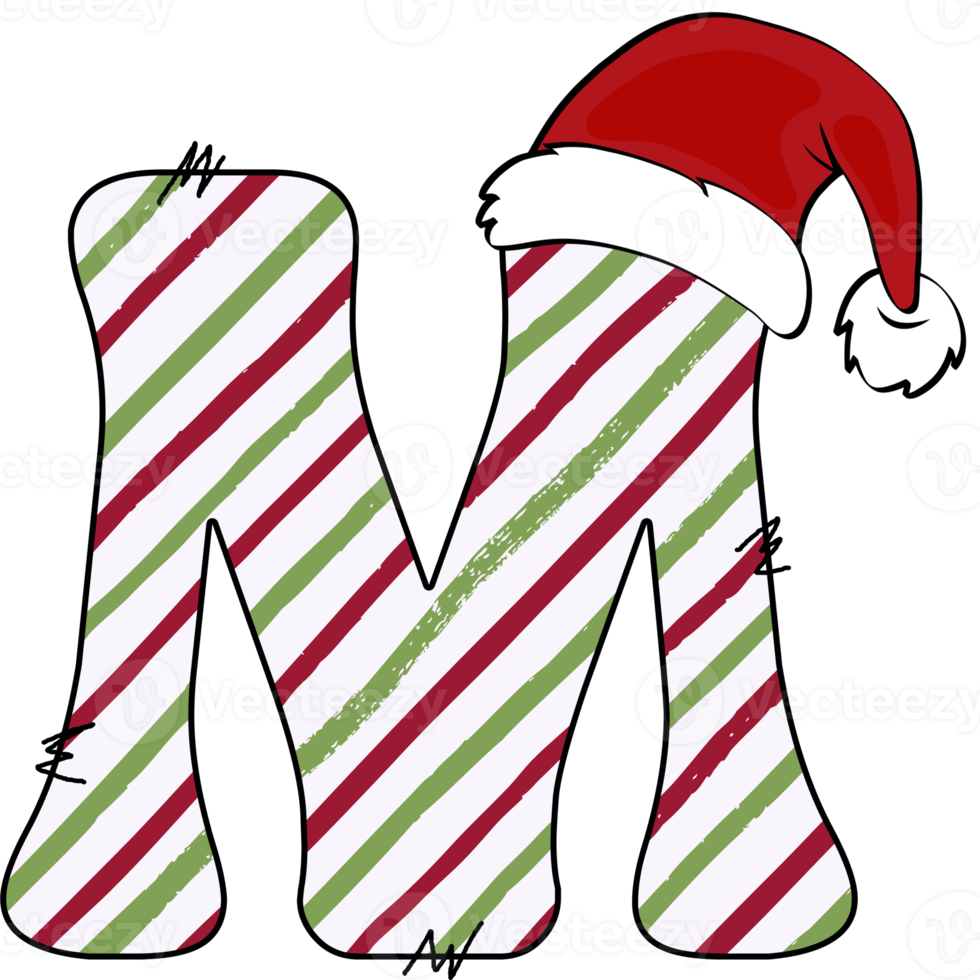 Christmas alphabet design png