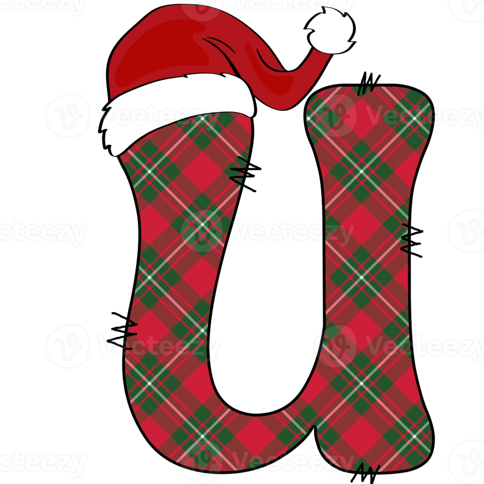 diseño del alfabeto de navidad png