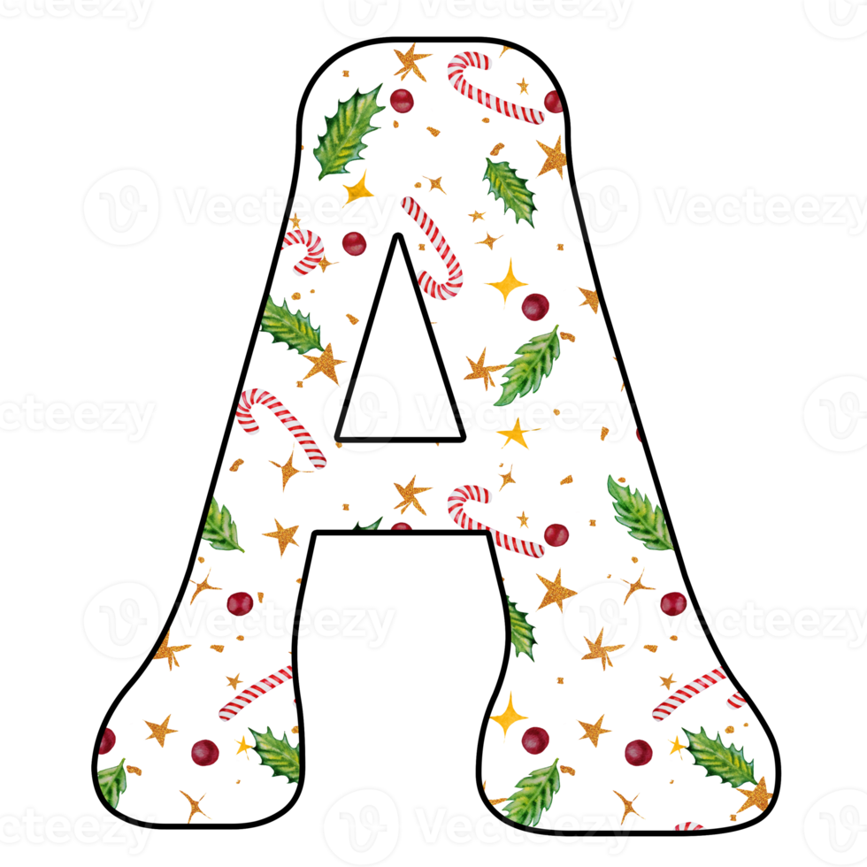 christmas alphabet design png