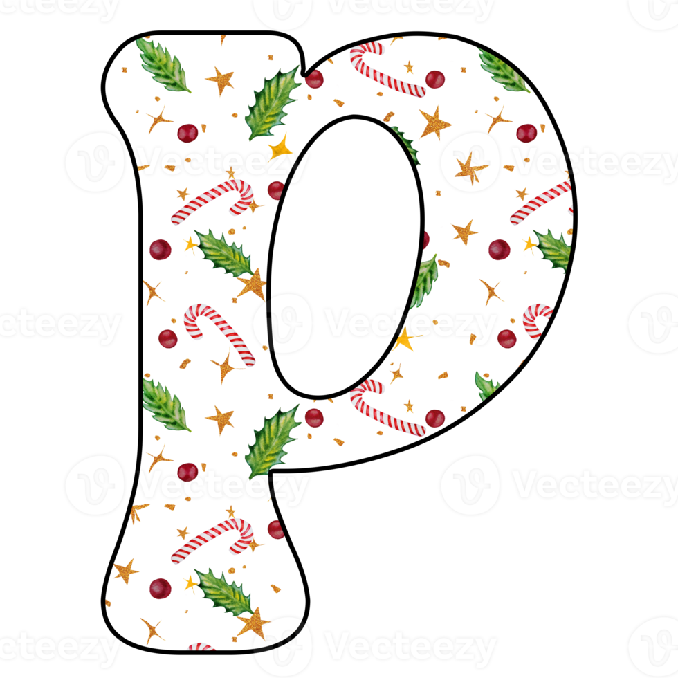 christmas alphabet design png