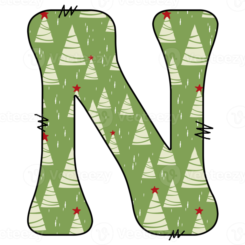 christmas alphabet design png