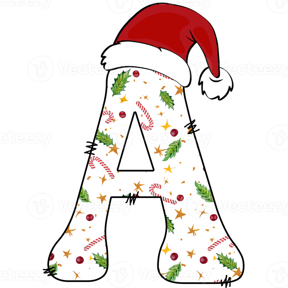 christmas alphabet design png