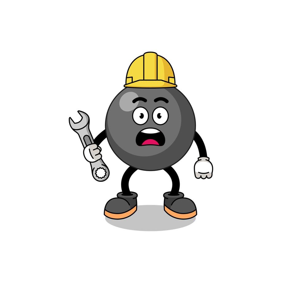 Character Illustration of dot symbol with 404 error vector